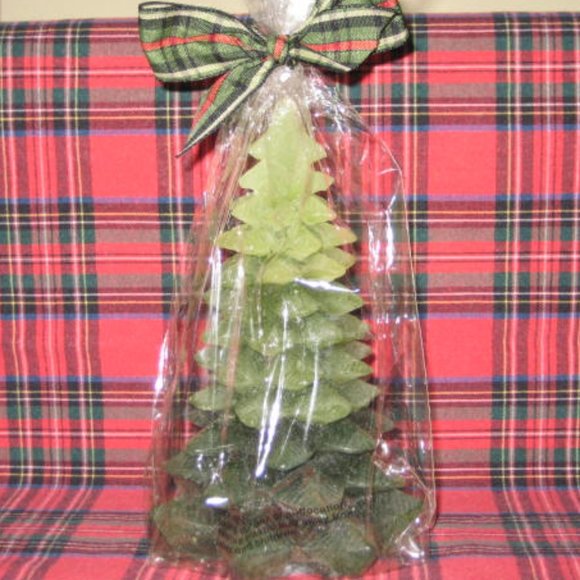 NWT TAG Tree Candle Chunky 5.5" Winter Evergreen 610038 Original Packaging NEW - Picture 7 of 7